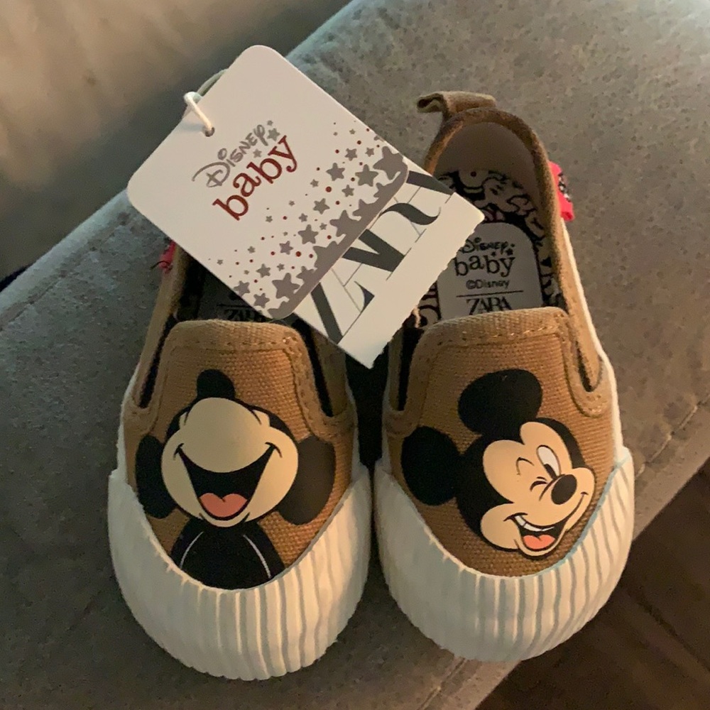 Mickey Zara baby slip on shoes.